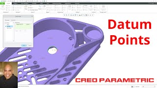 Creo Parametric  How to Create Datum Points  Part Modeling [upl. by Francis]