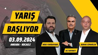 3 Eylül 2024 Ankara ve Kocaeli At Yarışı Tahminleri Niko Yenibayrak Ali Kayakıt ve Burak Sipahiler [upl. by Atcele]