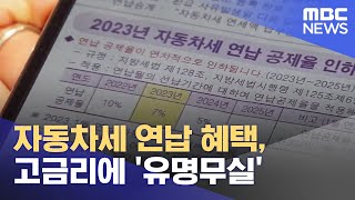 자동차세 연납 혜택 고금리에 유명무실 20230118뉴스투데이MBC [upl. by Ymot]