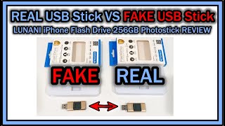 REAL USB Stick VS FAKE USB Stick  LUNANI iPhone Flash Drive 256GB Photostick USB 30 REVIEW [upl. by Assilev230]