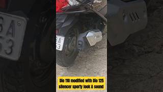 Honda dio 110 modified with 2024 model Dio 125 silencer sporty look more sound walkaround shorts [upl. by Bahr651]