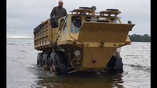 Alvis Stalwart Amphibious Camp Trip and EMERGENCY SHOCK [upl. by Dunkin731]