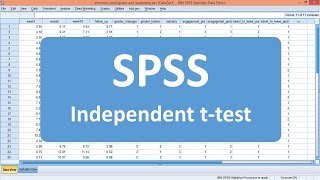 Independent ttest  SPSS Example 1 [upl. by Cindelyn291]