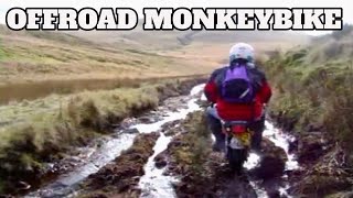 90cc Monkey bike in remote Welsh mountain tracks 2004 [upl. by Allemahs]