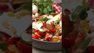 Panzanella 🥗🥖 EinfachTasty Brotsalat Panzanella Burrata Caprese Sommersalat [upl. by Latimer]