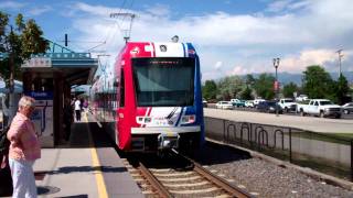 UTA S70 TRAX Train in Revenue Service at Fashion Place Station [upl. by Nohsram606]