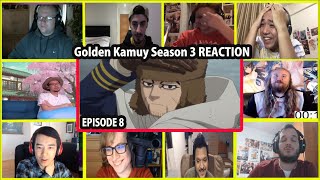 ゴールデンカムイ 3 期 第 8 話  Golden Kamuy Season 3 Episode 8 Live Reactions Mashup Battousai the manslayer [upl. by Adnulahs]