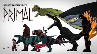 Primal Size Comparison  All Creatures in Genndy Tartatovskys Primal [upl. by Atokad]