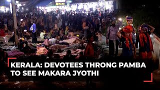 Makaravilakku Devotees throng Pamba to see Makara Jyothi at Sabarimala temple [upl. by Guimond]