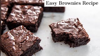 Easy Brownies Recipe [upl. by Kerwon]