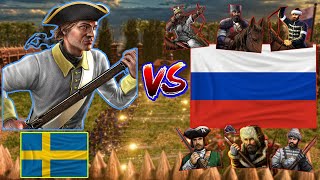 Carolean vs All Russian Military units  Total resource   except ships Aoe3 Battle aoe3 [upl. by Emmit]