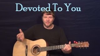 Devoted To You The Everly Brothers Easy Guitar Lesson How to Play Tutorial [upl. by Noit]