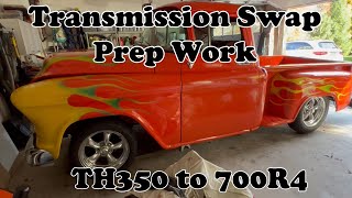 Prep work for TH350 to 700R4 swap Part 13 [upl. by Ahsaet]