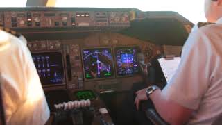 Cockpit View 747 Landing ANC [upl. by Iruy]