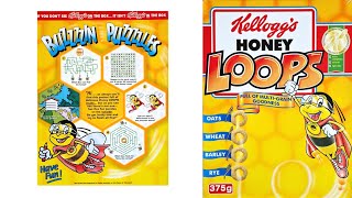 Honey Loops amp Ricicles Puzzles amp Games Cereal Packets 19992000 [upl. by Candie]