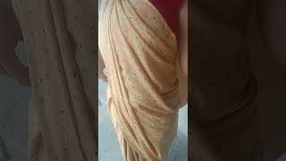 Golden colour Shari draping  song  savaria [upl. by Adahs]