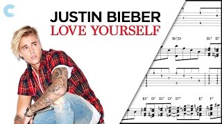 Clarinet  Love Yourself  Justin Bieber  Sheet Music Chords amp Vocals [upl. by Htor]