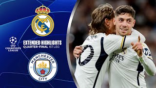 Real Madrid vs Man City Extended Highlights  UCL QuarterFinals 1st Leg  CBS Sports Golazo [upl. by Dalt57]