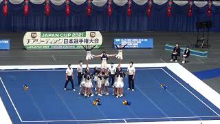 伊豆の国チアリーディングチーム POWERFUL KIDS 準優勝 自由演技競技 中学校部門 JAPAN CUP 20211218 [upl. by Aslehc748]