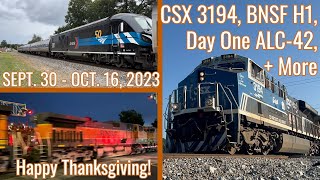 Railfanning in Lilburn and Duluth GA CSX 3194 BNSF H1 Day One ALC 42 and More [upl. by Felton874]