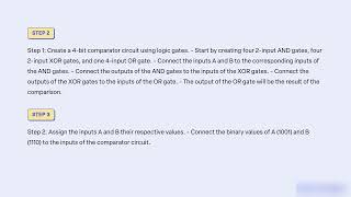 Implement a 4 bit comparator using Multisim Build a circuit that compares the following two numbers [upl. by Myrwyn]