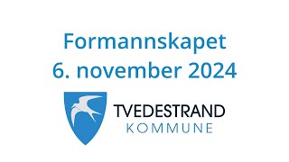 Formannskapet i Tvedestrand 6 november 2024 [upl. by Tristram]