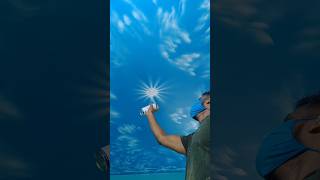 3D spray painting sky blue ceiling [upl. by Niall]