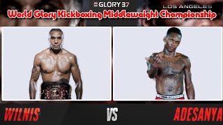 Jason Wilnis 🆚 Israel Adesanya  Glory 37 Kickboxing Middleweight Championship [upl. by Laet366]