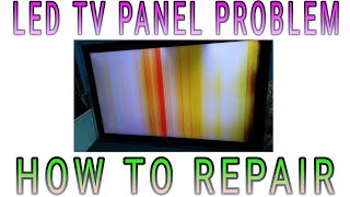 LCD LED TV ONIDA 32quot VERTICALLY COLOUR STRIPES SUCCESSFULLY REPAIR [upl. by Anyal880]