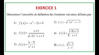 Domaine de définition dune fonction cours et exemple [upl. by Perren]