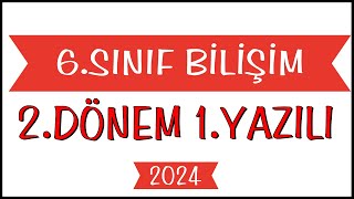 6Sınıf Bilişim Teknolojileri 2Dönem 1Yazılı Soruları  Açık Uçlu Klasik Yazılı 2024 [upl. by Markman169]