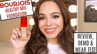 Bourjois Healthy Mix Foundation Review  Demo [upl. by Mundt]