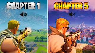 OG Fortnite Sound Effects VS Now Chapter 1 Season 1 vs Chapter 5 Season 1 [upl. by Aiken560]