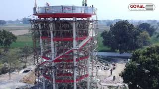 Site Installation Process of Zincalume Water Tanks  Goyal Steel Tanks [upl. by Nospmis]