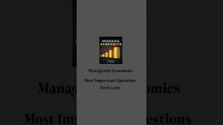 Previous Year Question Paper  Important Questions of Managerial Economics for Exams [upl. by Noonberg]