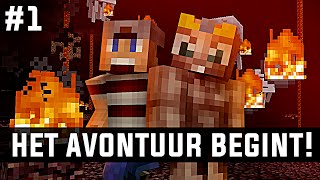 Minecraft survival 1  HET AVONTUUR BEGINT [upl. by Zetes]