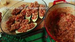 Baked stuffed courgettes recipe  Allrecipescouk [upl. by Hanahs15]