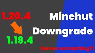 How to Downgrade a Minehut server [upl. by Aiksa]