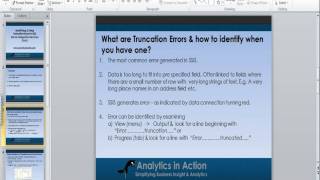 Identifying amp Fixing Truncation Errors in SQL Server Integration Services SSIS [upl. by Armington]