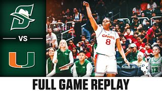 Stetson vs Miami Full Game Replay  202425 ACC Women’s Basketball [upl. by Brennen]