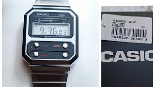 Unboxing CASIO A100WE1ADF watches [upl. by Sapers]