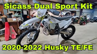 How to install Sicass Dual Sport Lighting Kit on a 2022 Husqvarna TE300 [upl. by Meraree]