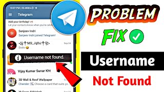 Telegram username not found problem fix  telegram app username not found  telegram today problem [upl. by Ahsinelg]