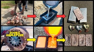 Street Scrapping Free Metal  Copper Bricks  ASMR Metal Melting  BigStackD Trash To Treasure [upl. by Neicul71]