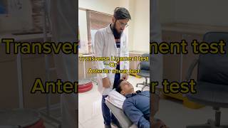 Transverse Ligament Test  Anterior shear test  For cervical spine instability reels viral yt [upl. by Westhead]