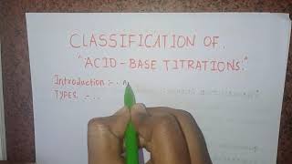 ACID BASE TITRATIONS CONCEPT IN PHARMACEUTICAL ANALYSIS [upl. by Baskett]