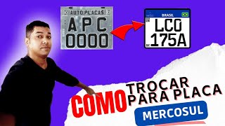 Como trocar a placa antiga pela nova placa Mercosul atualizado 2022 [upl. by Lamej]