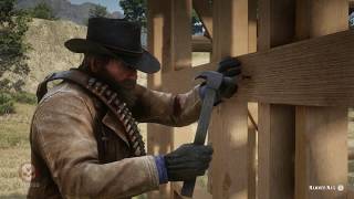 Arthur building Beechers Hope in Red Dead Redemption 2 [upl. by Bartolemo]