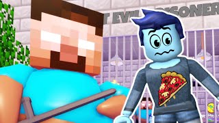 Minecraft w ROBLOX BlueJane Gra w HEROBRINE BARRYS PRISON RUN Obby Ucieczka z Więzienia [upl. by Anua]