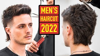 Mens Haircut amp Hairstyle 2022  Short Textured Modern Mullet [upl. by Dunton]